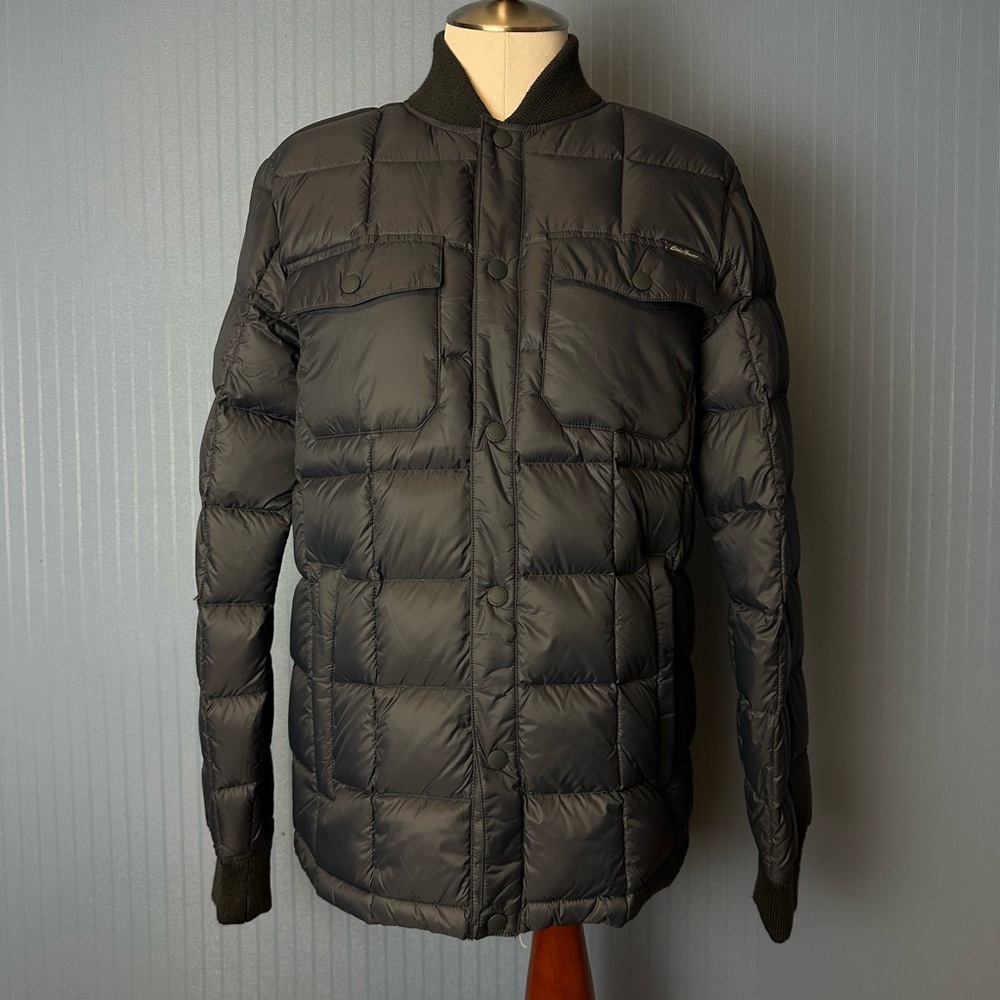 Eddie Bauer Lightweight Down Button Up Bomber Jac… - image 2